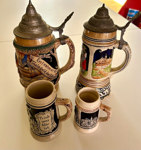 Ceramic beer steins set - ceramic,