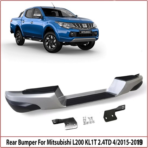 Rear bumper silver black - bumper,