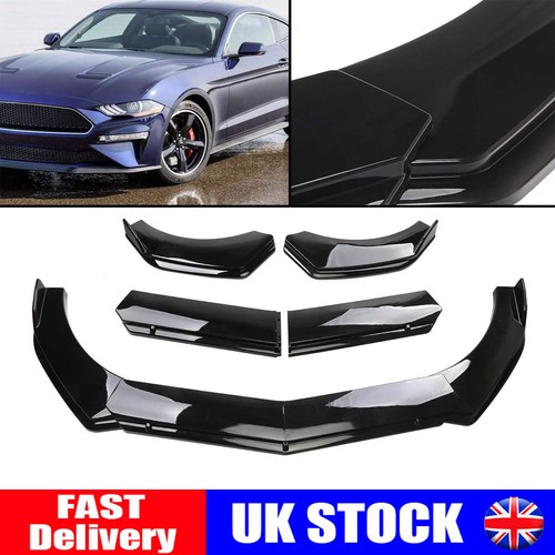 Glossy black front bumper - black,