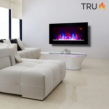2025 TruFlame™ 90cm Wide Black Flat Wall Mounted Electric Fire
