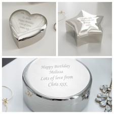 Personalised Trinket Box Round