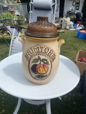 Rumtopf  W Germany Fruit Preserving Pot Brown & Beige Brand New Never Used