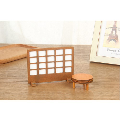 Khaki wooden room divider - wooden,