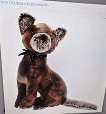 Faux Leather Cat doorstop LP