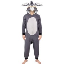 Kids Xmas Nativity Donkey Costume School Play Flannel Fleece Dress Costume