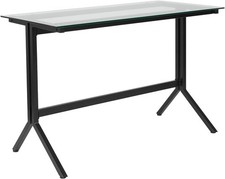 Glass Top Computer Desk with