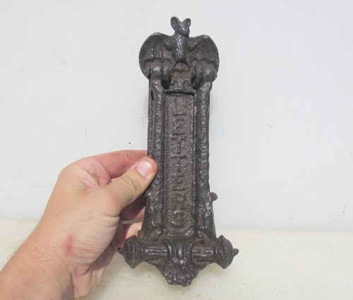 Victorian iron door letterbox - iron,