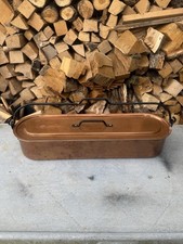 Vintage French Aluminium Clad Copper Fish Cooker Kettle Poissonniere