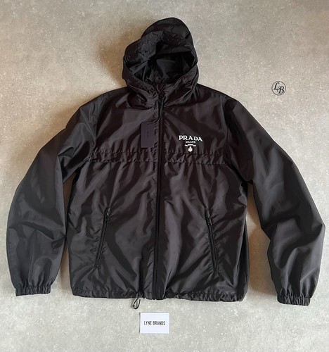 Prada black hooded re nylon - hooded, re-nylon