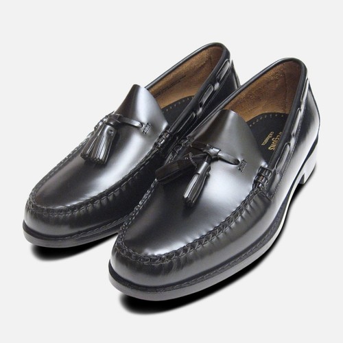 Black polished leather formal - black,
