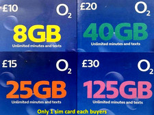 O2 20GB Bundle Sim Card  DATA  GPS TRACKER Pay As You Go Micro Nano