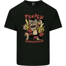 Pew Pew Bananafakas Bananas Monkey Crazy Mens Light Cotton T-Shirt