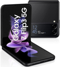Samsung Galaxy Z Flip3 5G SM-F711U 128GB GSM Unlocked 6.7-in Phantom Black A+US