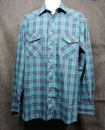 Vintage wrangler pearl snap - wrangler,