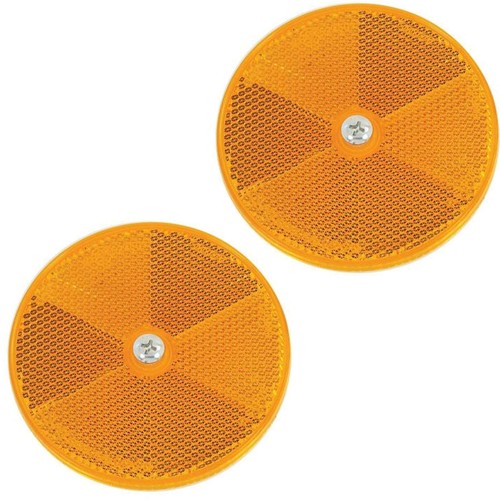 2pc amber round - 2pc, reflector