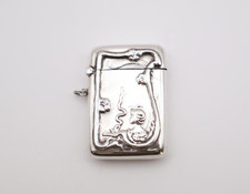 Vintage Sterling Silver Art Deco Style Vesta Case Stamped 925