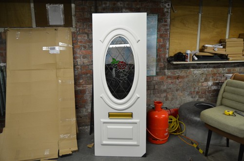 Pvc door panel - richmond, rose