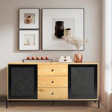 TV Stand 150cm Console Side Table TV Unit Cabinet Sideboard With Drawers & Doors