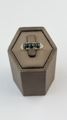 Black opal and diamond 9ct - black,