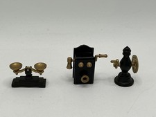 SYLVANIAN FAMILIES EPOCH VINTAGE VILLAGE STORES TELEPHONE, SCALES COFFEE GRINDER