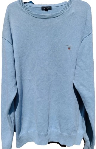 Gant mens blue cotton crew - gant,