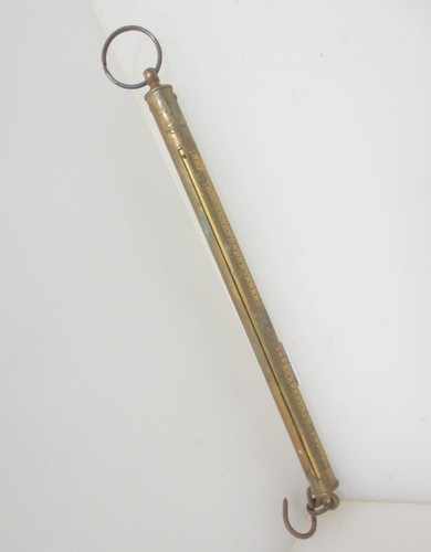 Victorian brass scale hanging - victorian,