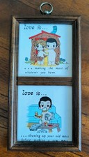 Vtg Wooden Wall Hanging W/Love