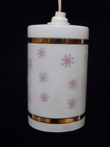 60s white glass shade - white,