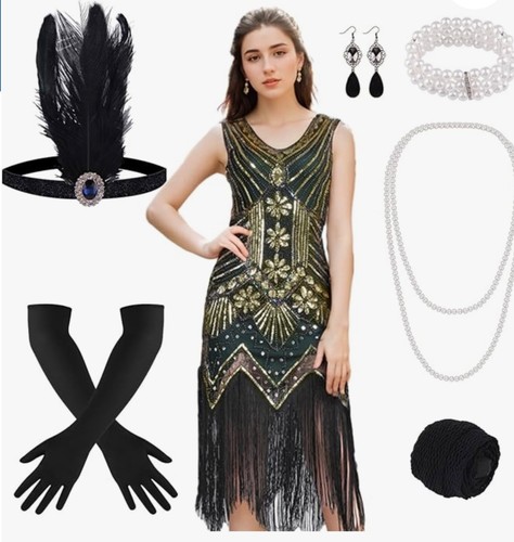 Women 1920 flapper dress - 1920's,