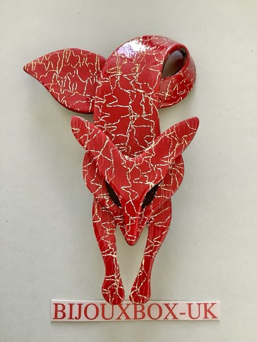 Lea stein fox brooch best - brooch.,