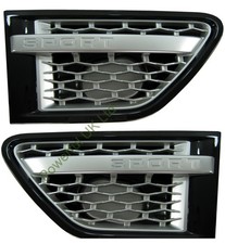 Black Silver Side Vents for
