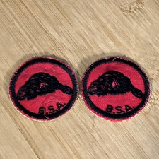 Vintage BEAVER PATROL Boy Scout Badge PATCHES Red Black BSA Uniform Felt & Twill