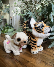 Hasbro FurReal Friends Tyler Tiger + Poppy Pug. Interactive pets, sounds & moves