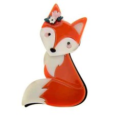 Fashion Animal Accessories Acrylic Cartoon Fox Brooch Clothing Bag Badge
