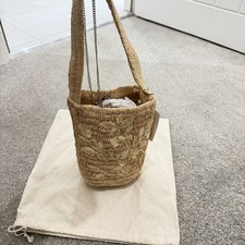 ZARA Straw Raffia Bucket Bag