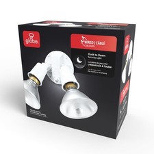 GLOBE Twin Head  Automatic Dusk to Dawn Security Flood Light, Spotlight, Outdoor