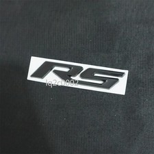 1x Glossy Black RS Metal Decal