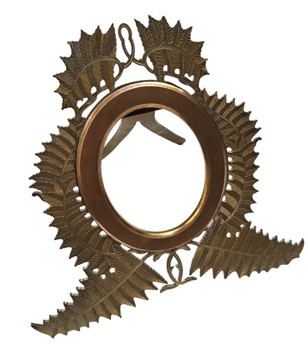 Victorian pierced brass photo - pierced,