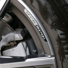 4Pcs LIMITED EDITION Car Wheel Hub Sticker Emblem Badge Decal Accessories Black.