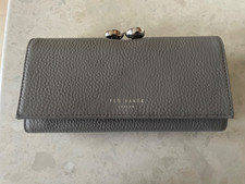 Ted Baker Teardrop Crystal Bobble Matinee Grey Leather Purse RRP £85.