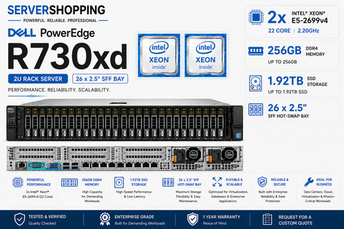 Dell poweredge r730xd core - r730xd, 44-core