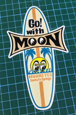 Surfboard Moon Eyes Sticker