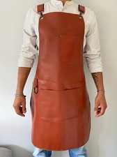 Premium Quality Full Grain Real Leather Apron Brown/Tan