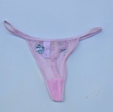 Pink Diamante Back Thong