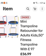 Brand New In Box Mini Trampoline Collection Only Only