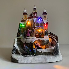 Christmas village scene - village,