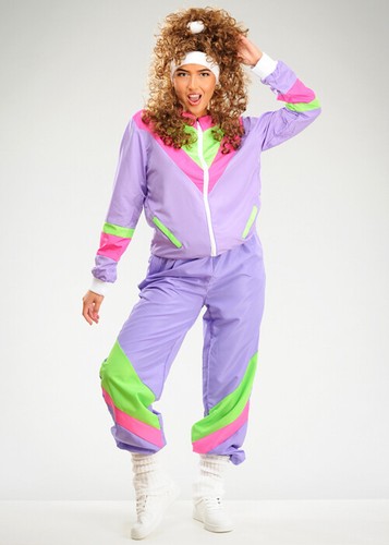 Adult womens 1980s lilac - 1980s, shell
