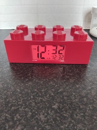 Lego brick alarm clock with - lego,