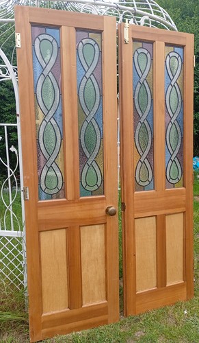 French doors stained glass - doors,