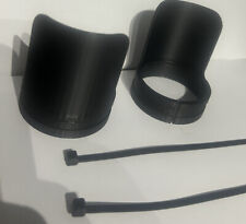 Universal Black Motorcycle Fork Leg Stanchion Protectors - Simple Fit